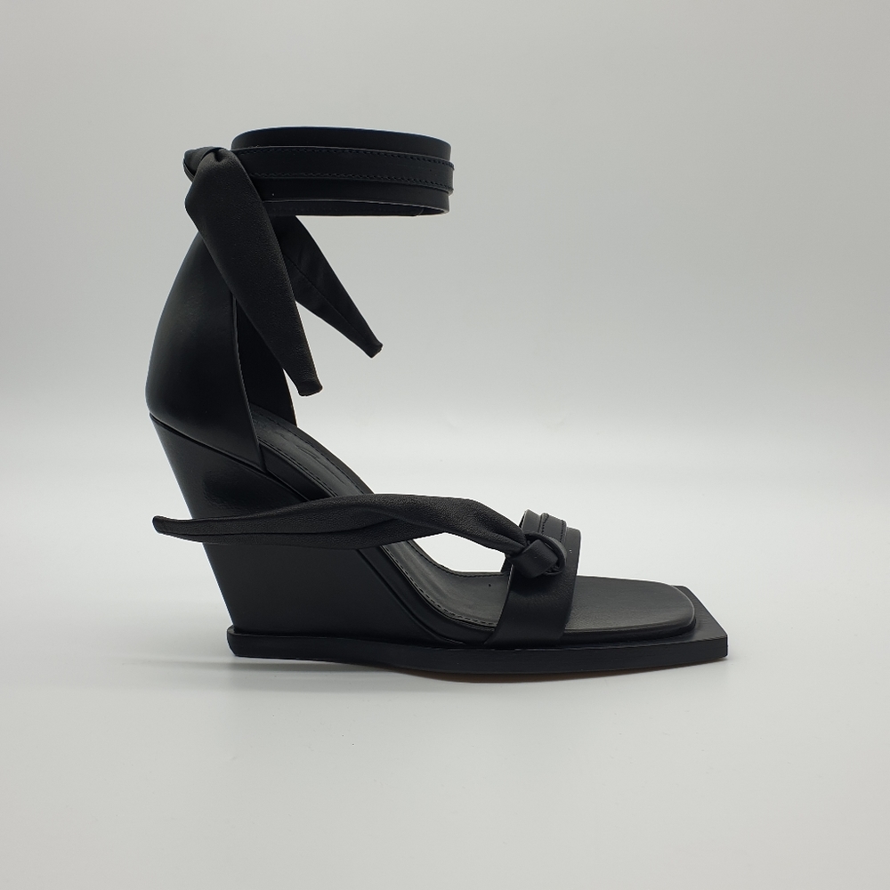 Rick Owens Single Bow Wedge leather
